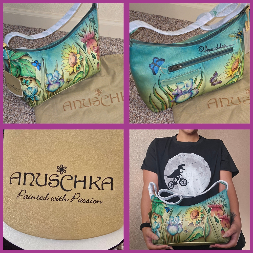 Anuschka Women's Floral Hand-Painted Genuine Leather Bag - Multicolor